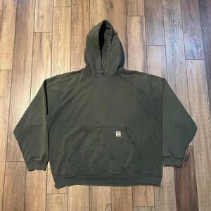 Vintage Carhartt Olive Green Hoodie‎ Sweatshirt Men's Size 2XL XXL